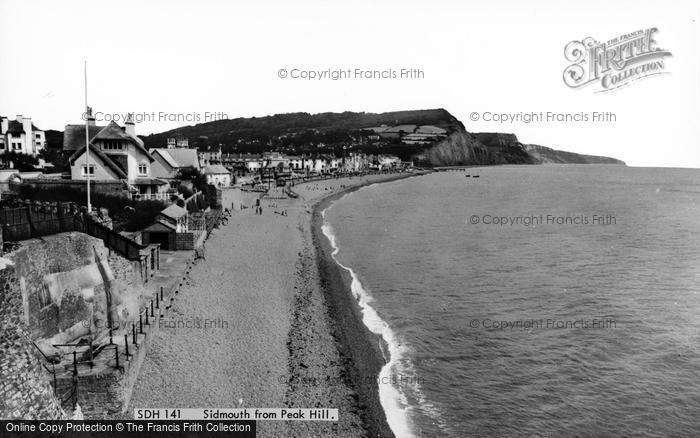 Photo of Sidmouth, From Peak Hill c.1960
