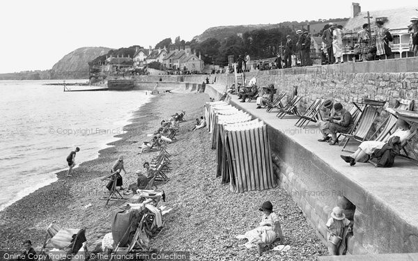 Photo of Sidmouth, Looking West 1925