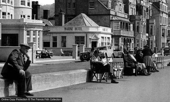 Photo of Sidmouth, Marine Hotel c.1955