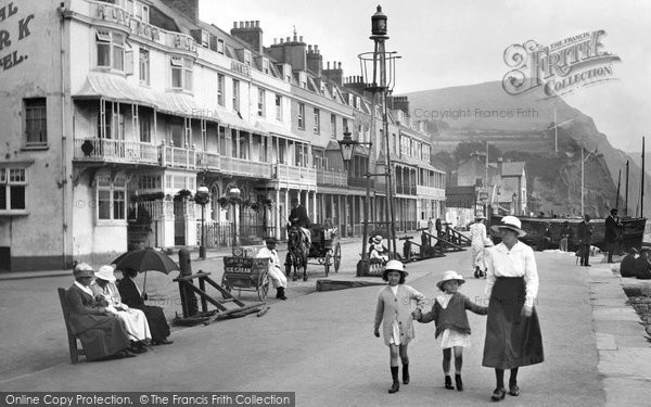 Photo of Sidmouth, Mother And Girls, The Esplanade 1918