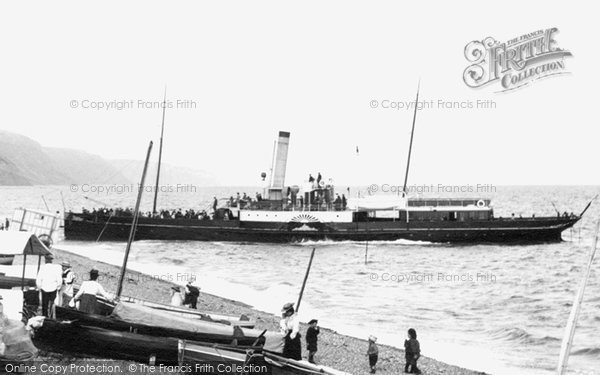 Photo of Sidmouth, Paddle Steamer 1904