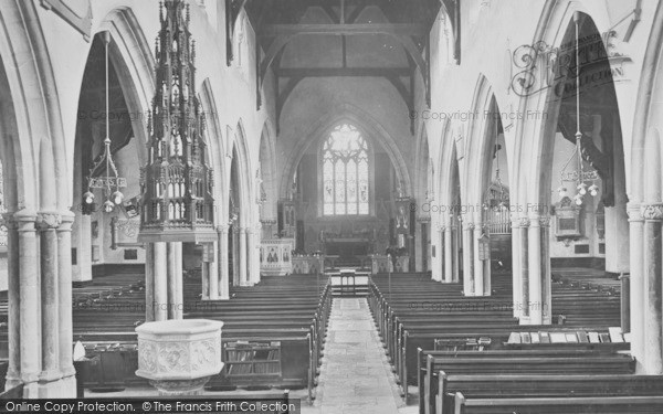Photo of Sidmouth, Parish Church Interior 1928