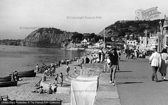 Photo of Sidmouth, Promenade And Beach c.1955