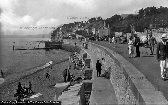 Photo of Sidmouth, Promenade, Western End 1924