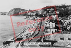 Seafront And Peak Cliff c.1960, Sidmouth