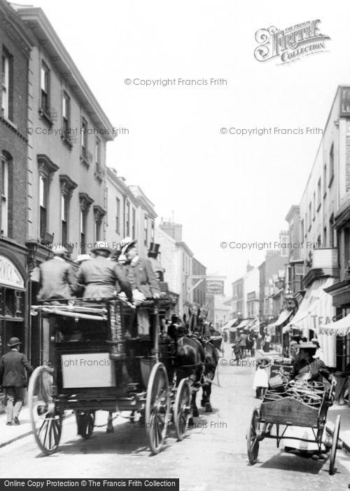 Photo of Sidmouth, Stagecoach In Fore Street 1904