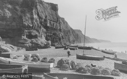 The Boats And Cliffs c.1955, Sidmouth