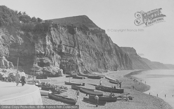 Photo of Sidmouth, The Cliffs c.1955
