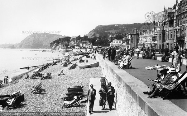 Photo of Sidmouth, The Esplanade And Beach 1934