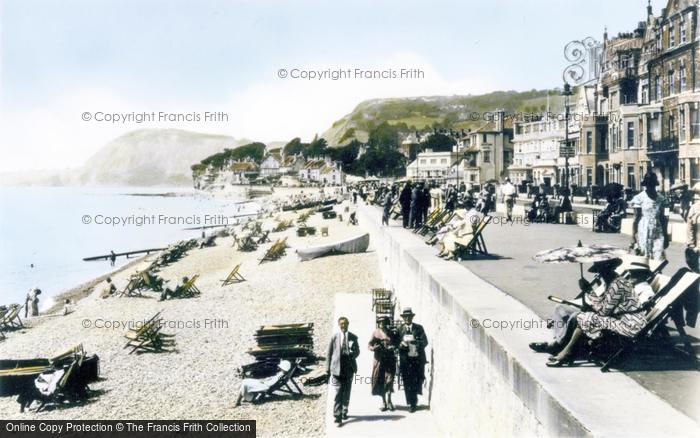 Photo of Sidmouth, The Esplanade And Beach 1934