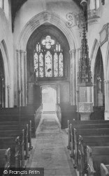 The Queens Window, Parish Church Interior 1928, Sidmouth