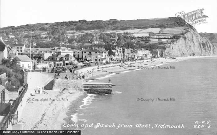 Photo of Sidmouth, View From West c.1950