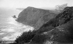 View Of Rocks From Peak Hill 1914, Sidmouth