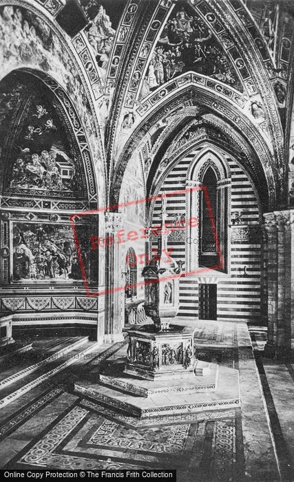 Photo of Siena, Battistero Di San Giovanni, Baptismal Font c.1920