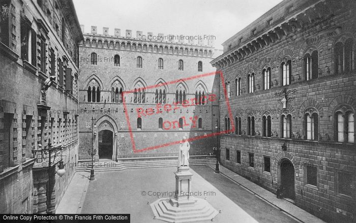 Photo of Siena, Piazza Salimbeni, Banca Monte Dei Paschi Di Siena c.1920