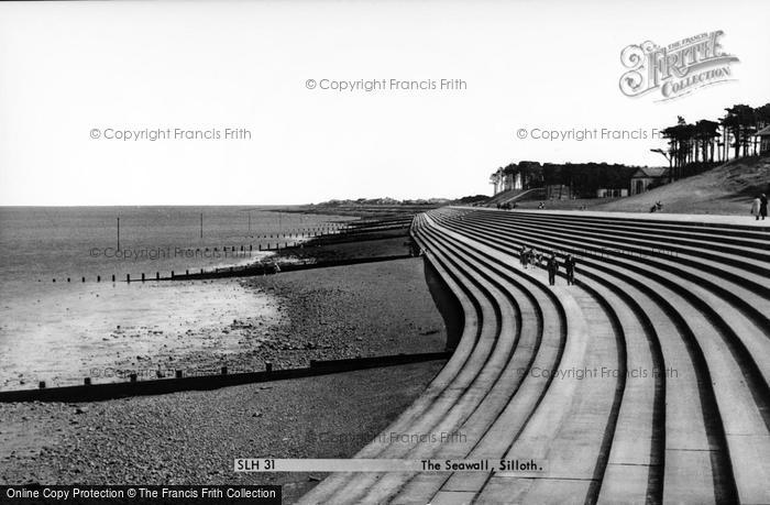 Photo of Silloth, The Seawall c.1955