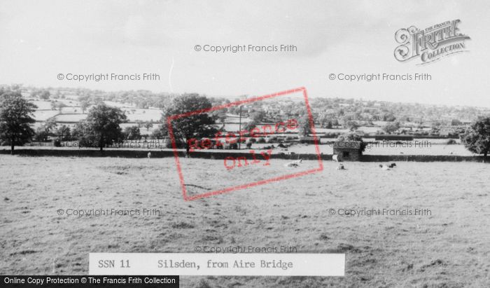 Photo of Silsden, From Aire Bridge c.1955