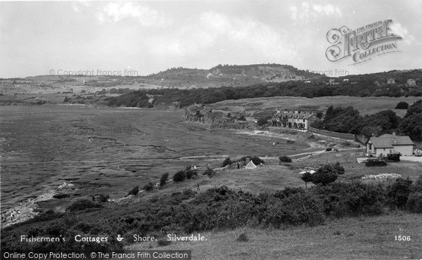 Photo of Silverdale, Fishermen's Cottages And Shore c.1930