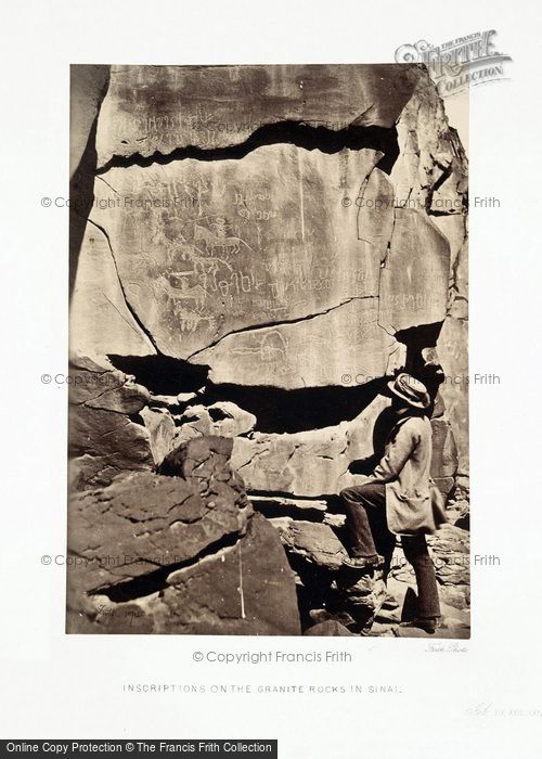 Photo of Sinai, Inscriptions On The Granite Rocks In Wadee El Mukattab 1858