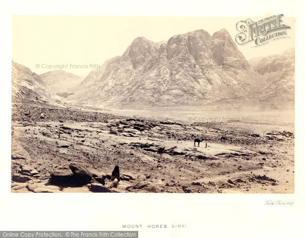 Photo of Sinai, Mount Horeb (Ras Sufsafeh) And The Plain Of Er Raha 1858