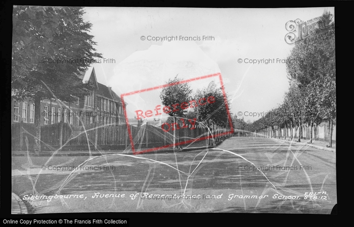 Photo of Sittingbourne, Avenue Of Remembrance And Grammar School c.1955