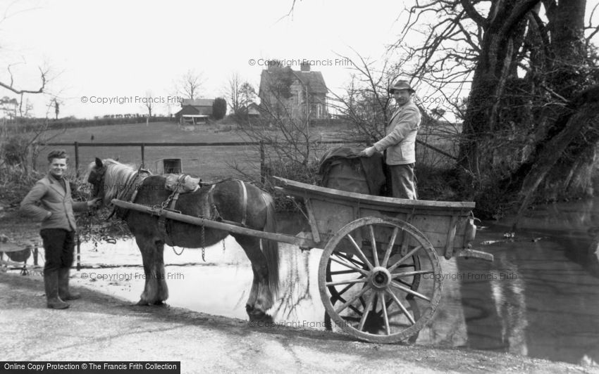 Sixpenny Handley, Frogmore Pond and Vicarage c1950