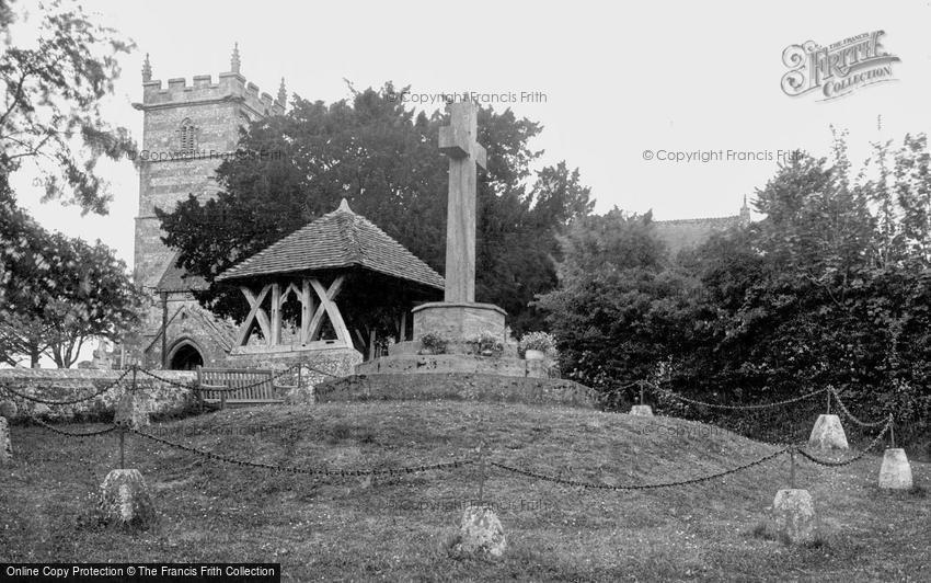 Sixpenny Handley, St Mary's Church and War Memorial c1955