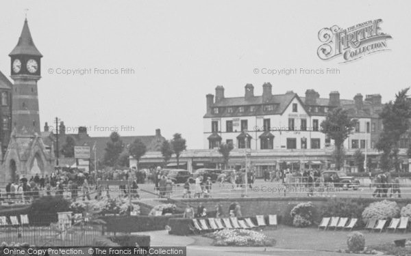 Photo of Skegness, Clock Tower From Tower Gardens c.1955