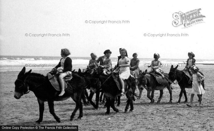 Photo of Skegness, Donkey Rides, The Beach c.1955