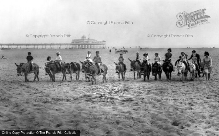 Photo of Skegness, Donkeys On The Beach And The Pier c.1965