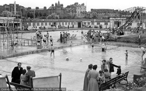 Photo of Skegness, Paddling Pool c.1955