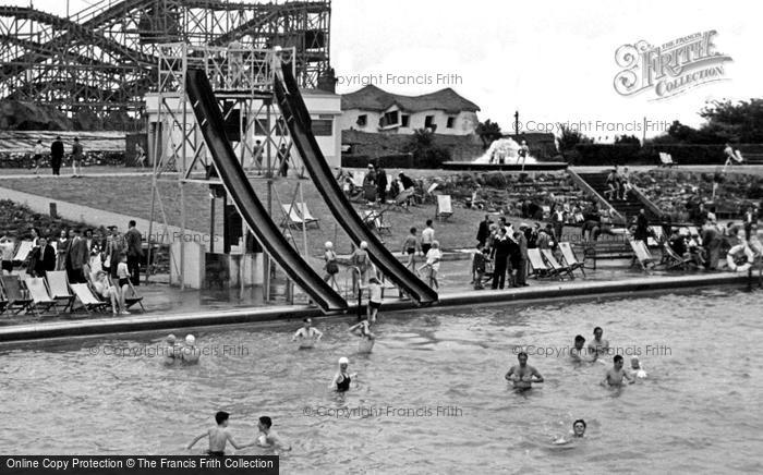 Photo of Skegness, Slides, The Bathing Pool c.1955