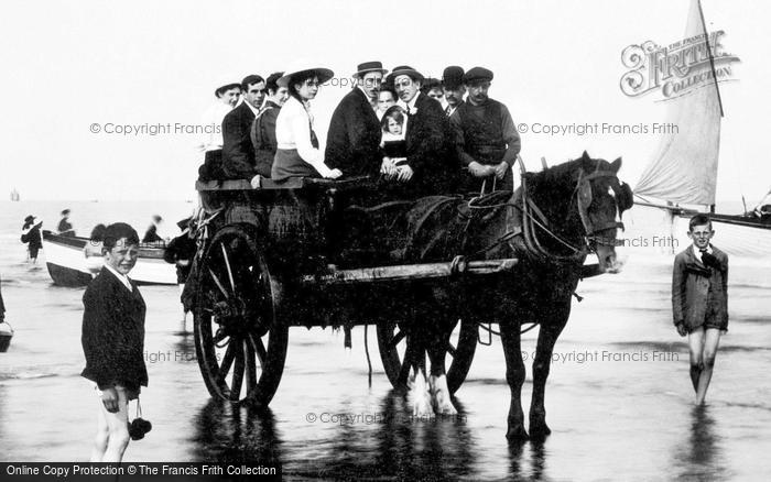 Photo of Skegness, Waggon On The Beach 1910