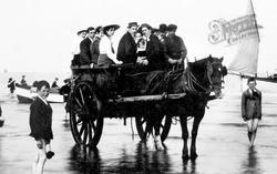 Waggon On The Beach 1910, Skegness