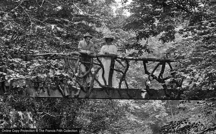 Photo of Skipton, A Couple On Woods Bridge 1911