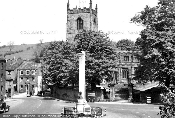 Photo of Skipton, Holy Trinity Church And Market Place c.1955