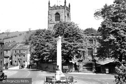 Holy Trinity Church And Market Place c.1955, Skipton