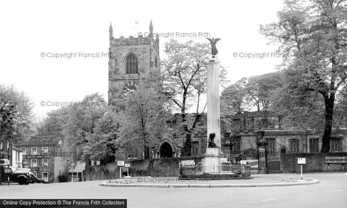Photo of Skipton, Holy Trinity Church And War Memorial c.1955