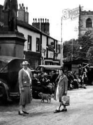 Two Ladies, The Market Place c.1955, Skipton