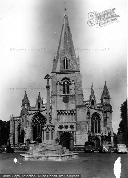 Photo of Sleaford, Church Of St Denys And War Memorial c.1955