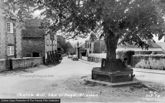 Photo of Slindon, Church Hill c.1960