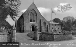 St Richard's Catholic Church And Presbytery c.1960, Slindon
