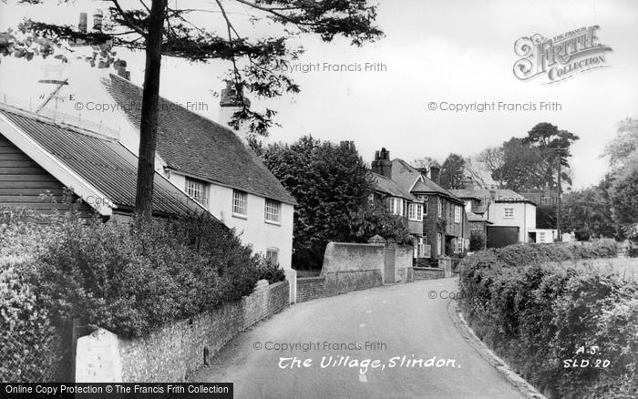 Photo of Slindon, The Village c.1955