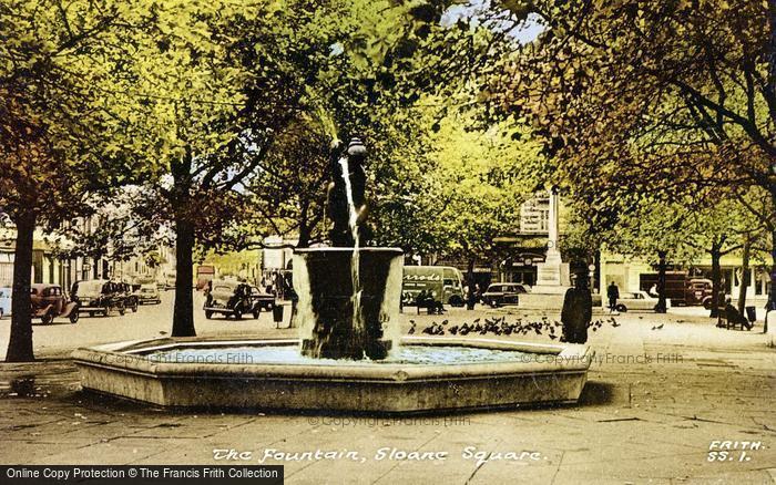 Photo of Sloane Square, The Fountain c.1960