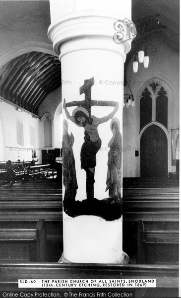 Photo of Snodland, 13th Century Etching, Parish Church Of All Saints c.1965