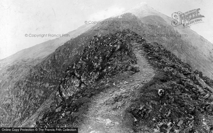 Photo of Snowdon, Across The Saddle c.1890