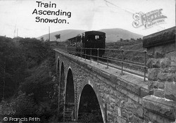 Train Crossing Bridge c.1935 , Snowdon