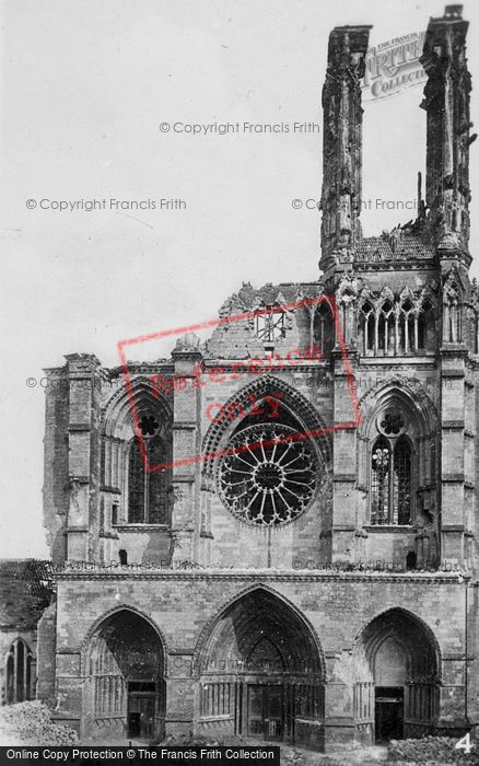 Photo of Soissons, Cathedral, War Damaged c.1918