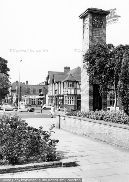 Photo of Solihull, Clock Tower And Barley Mow c.1965