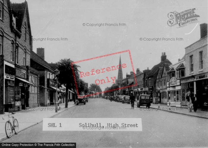 Photo of Solihull, High Street c.1955